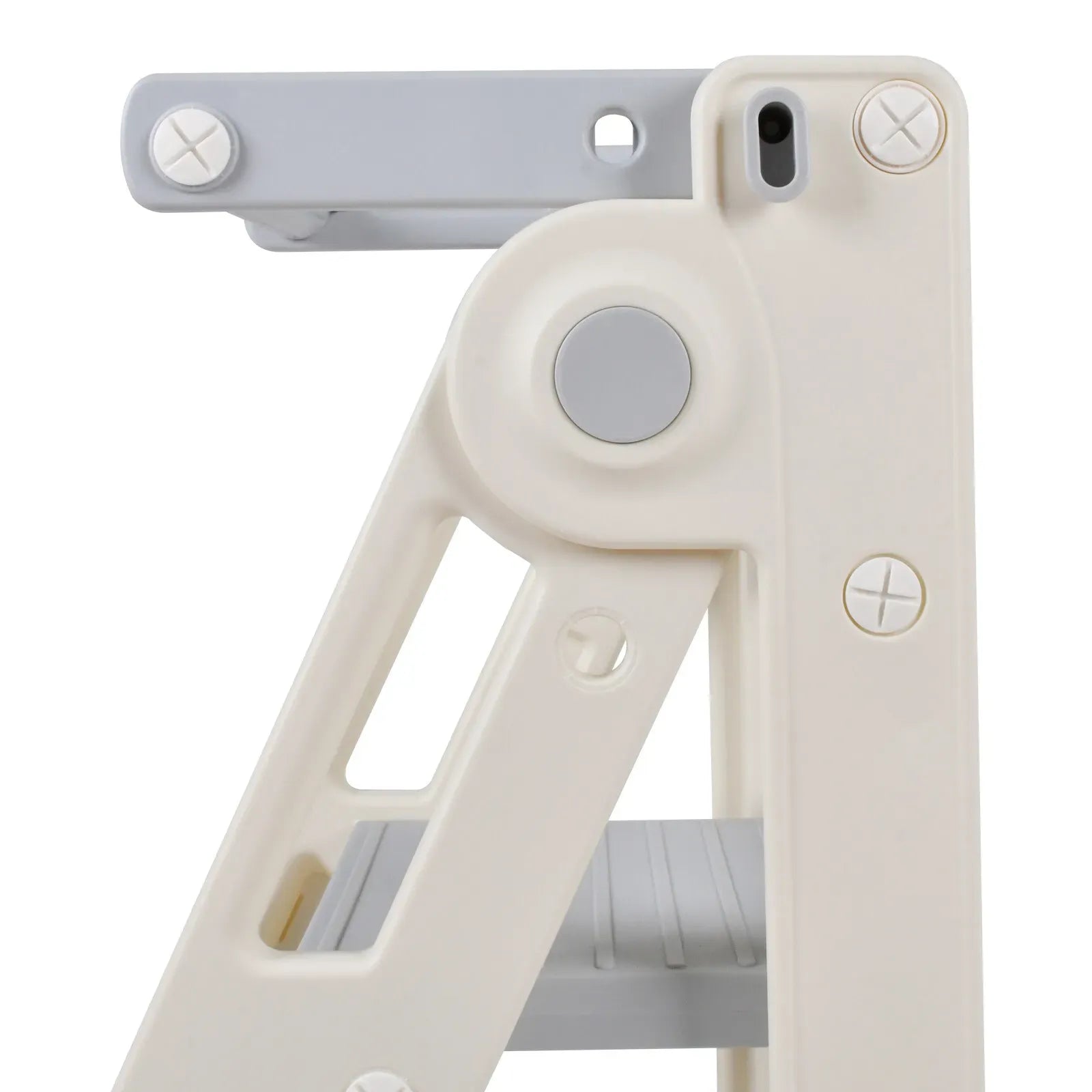 Foldable Kids Step Stool Kitchen Helper Tower in Grey, Adjustable Height, 55x55x79cm