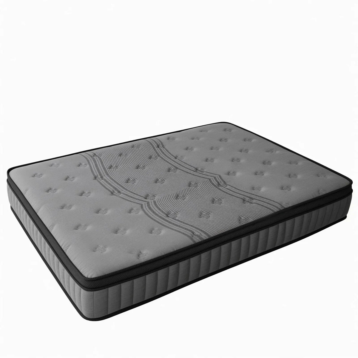 Double Mattress 30CM Thick Medium Firm Pocket Springs Euro Top Memory Foam in Grey