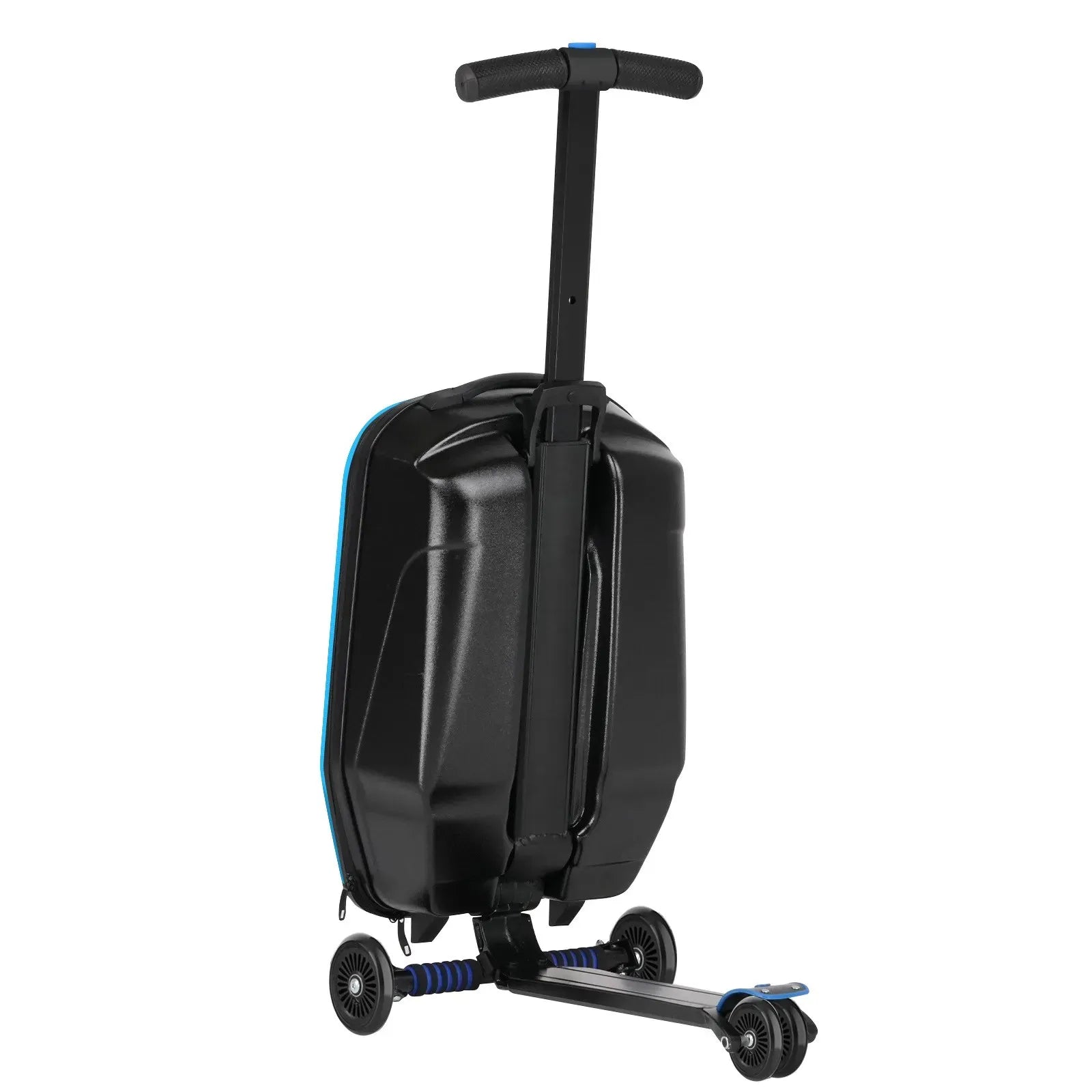 Kids 2-in-1 Foldable Scooter Suitcase Luggage with Wheels, Blue, 37L