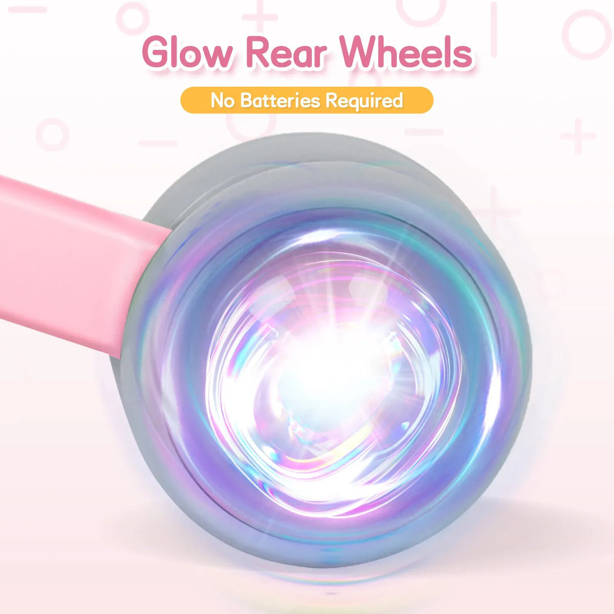 Pink Baby Balance Bike with LED Lights, 55x23x39cm, Suitable for Toddlers Aged 12-36 Months