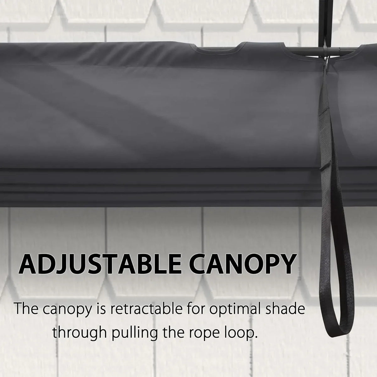 2.7 x 4 M Grey Outdoor Retractable Pergola for Patio