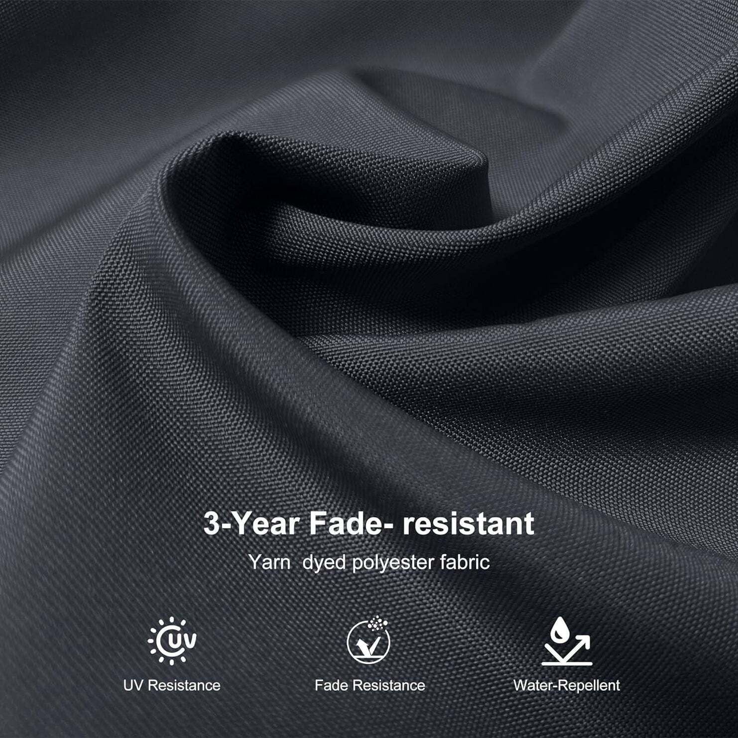 Grey 3m x 4m Cantilever Outdoor Umbrella with 360-Degree Rotation