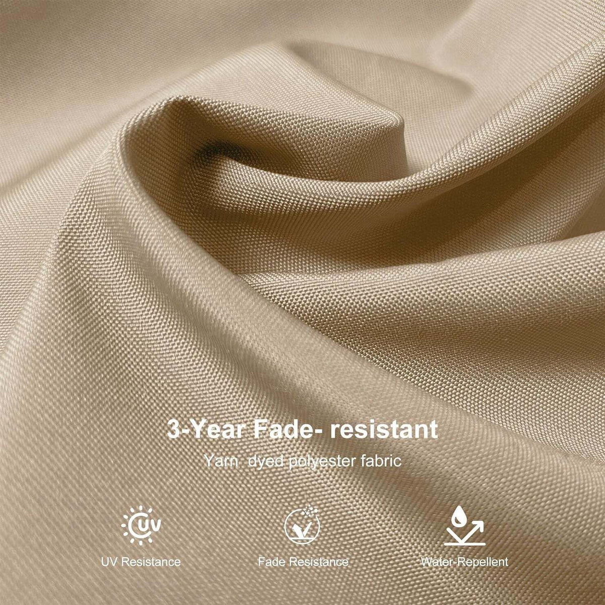 Beige White Cantilever Outdoor Umbrella 3m x 4m with 360-Degree Rotation