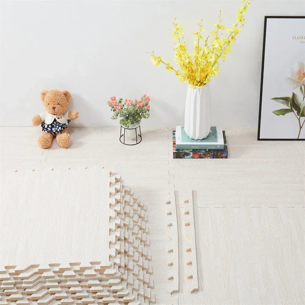 Brown Interlocking Heavy Duty EVA Foam Gym Flooring Mats - 60x60cm - 12 Tiles