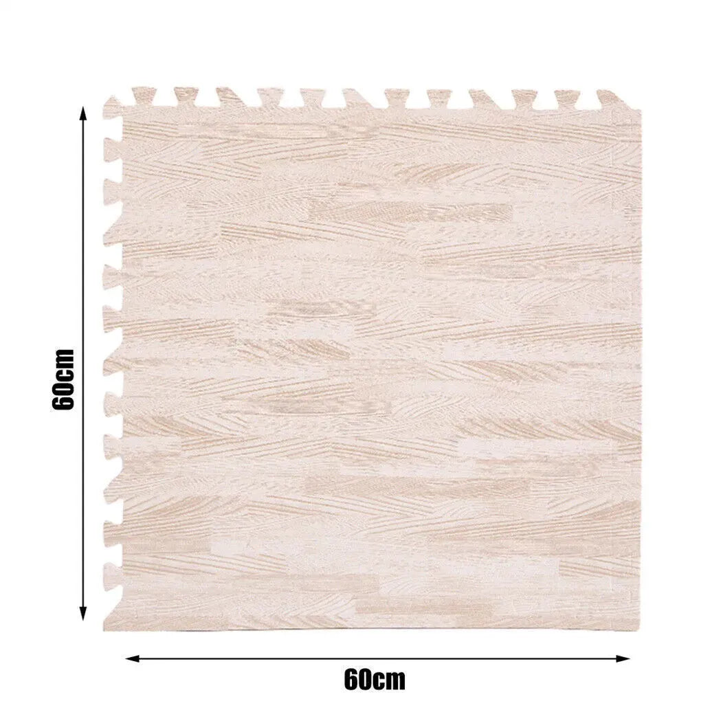 Brown Interlocking Heavy Duty EVA Foam Gym Flooring Mats - 60x60cm - 12 Tiles