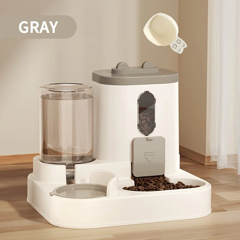 2-in-1 Automatic Cat Food & Water Dispenser