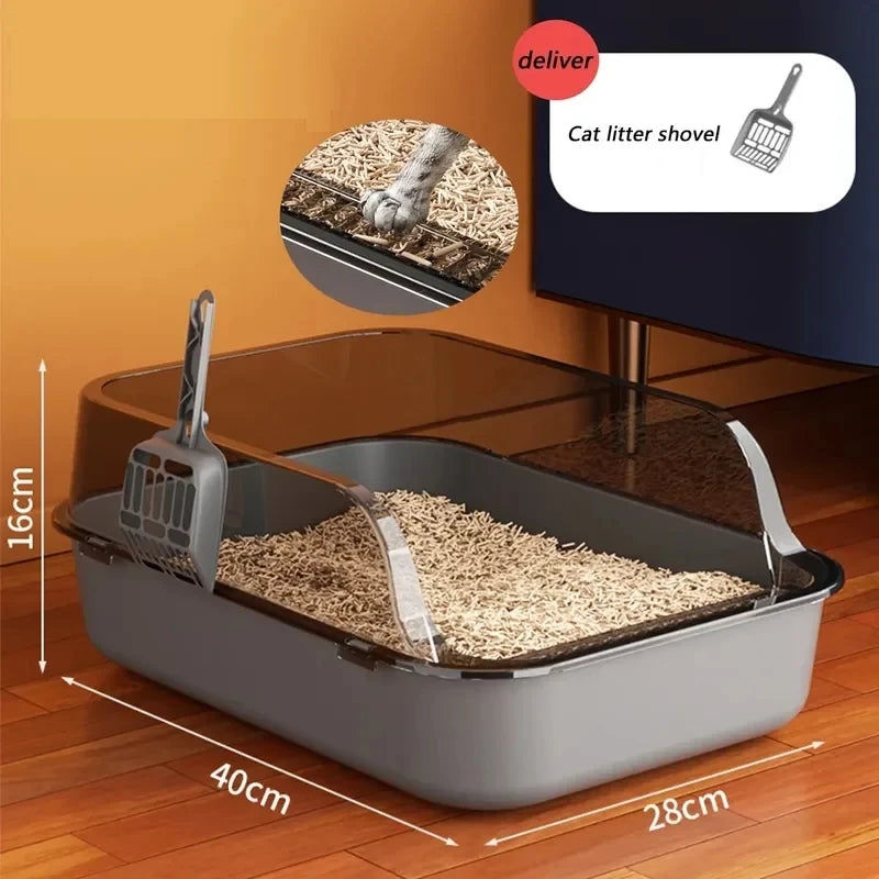 High Side Cat Litter Box with Scoop