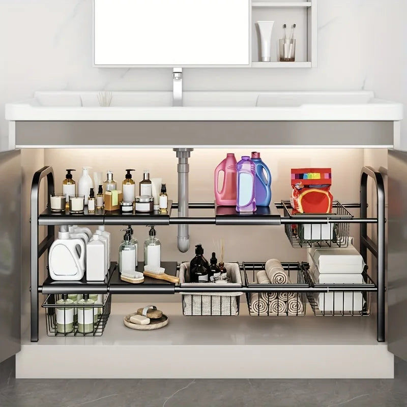 Expandable Under Sink Organizer Set 8 Panel
