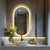800x500mm LED Bathroom Mirror Oval Anti-Fog Dimmable Wall Mount