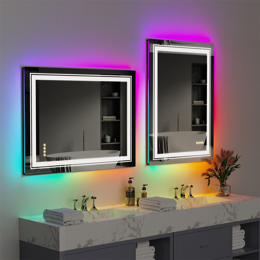 600x800mm LED Bathroom Mirror Anti-fog Illuminated Shatterproof