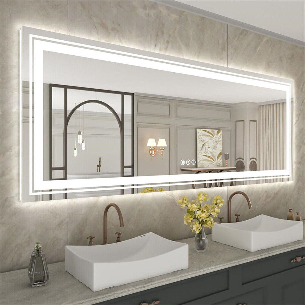 LED Bathroom Mirror 700x900mm Anti-Fog Shatterproof