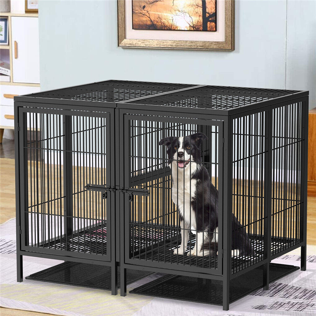 52 XXXL Heavy Duty Dog Cage Large Breed Kennel on Wheels