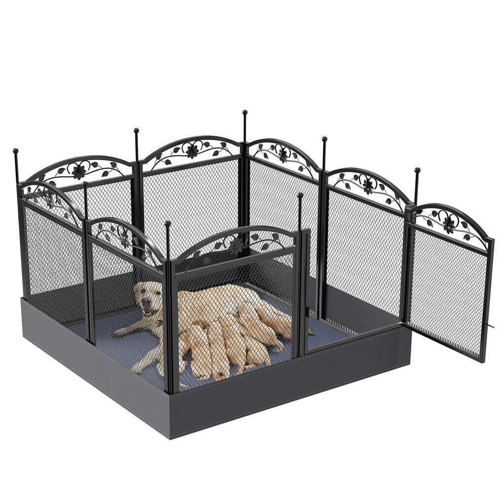 HeavyDuty Metal Dog Playpen w/ Waterproof Border