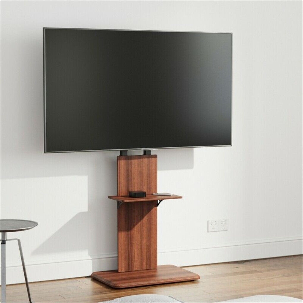 Heavy Duty TV Floor Stand Adjustable Mount 65 Black Brown