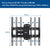 Full Motion TV Wall Mount Bracket 27-55 for Samsung TCL Hisense