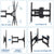 Full Motion TV Wall Mount Bracket 27-55 for Samsung TCL Hisense