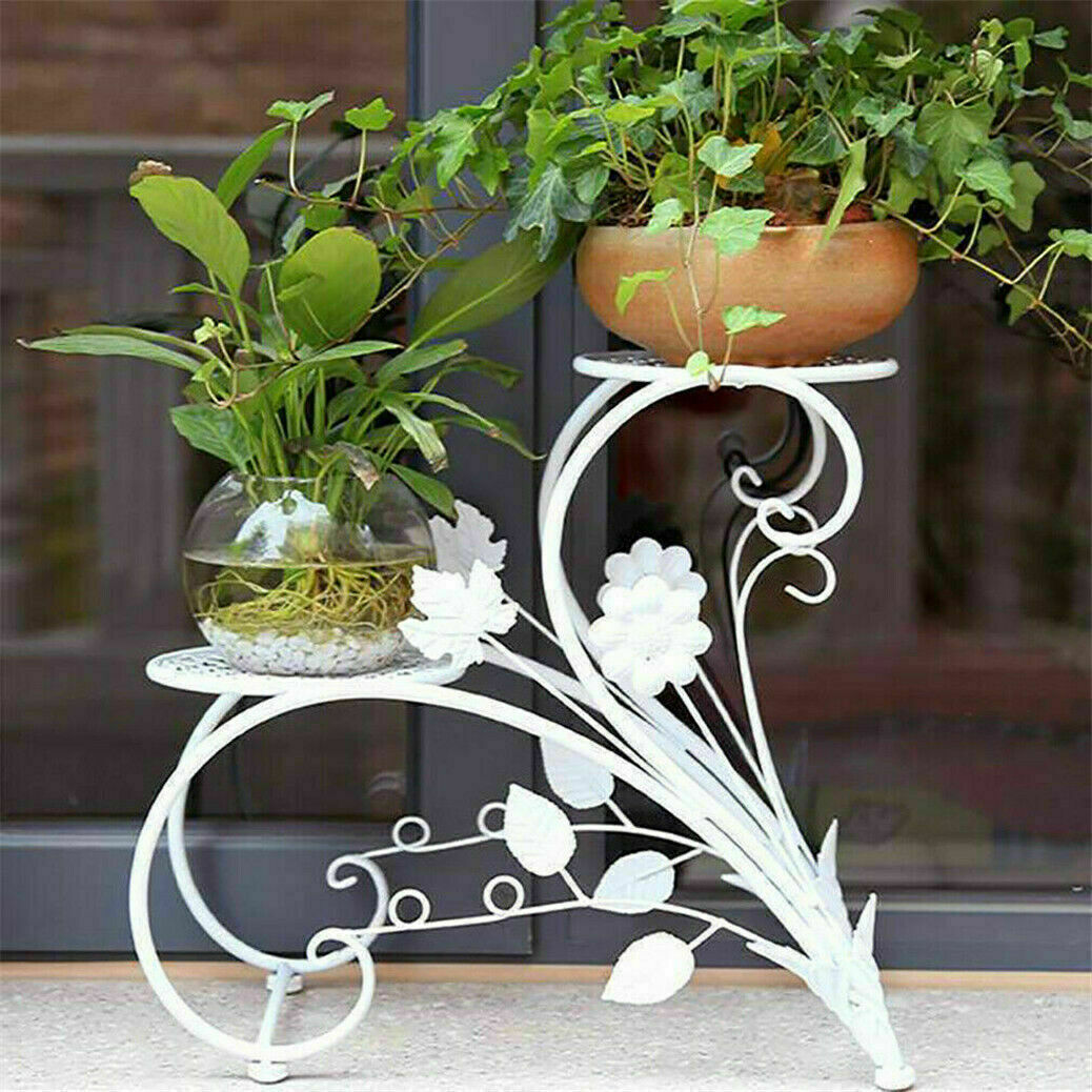 Set of 2 Plant Stand Wedding Garden Flower Shelf Rack