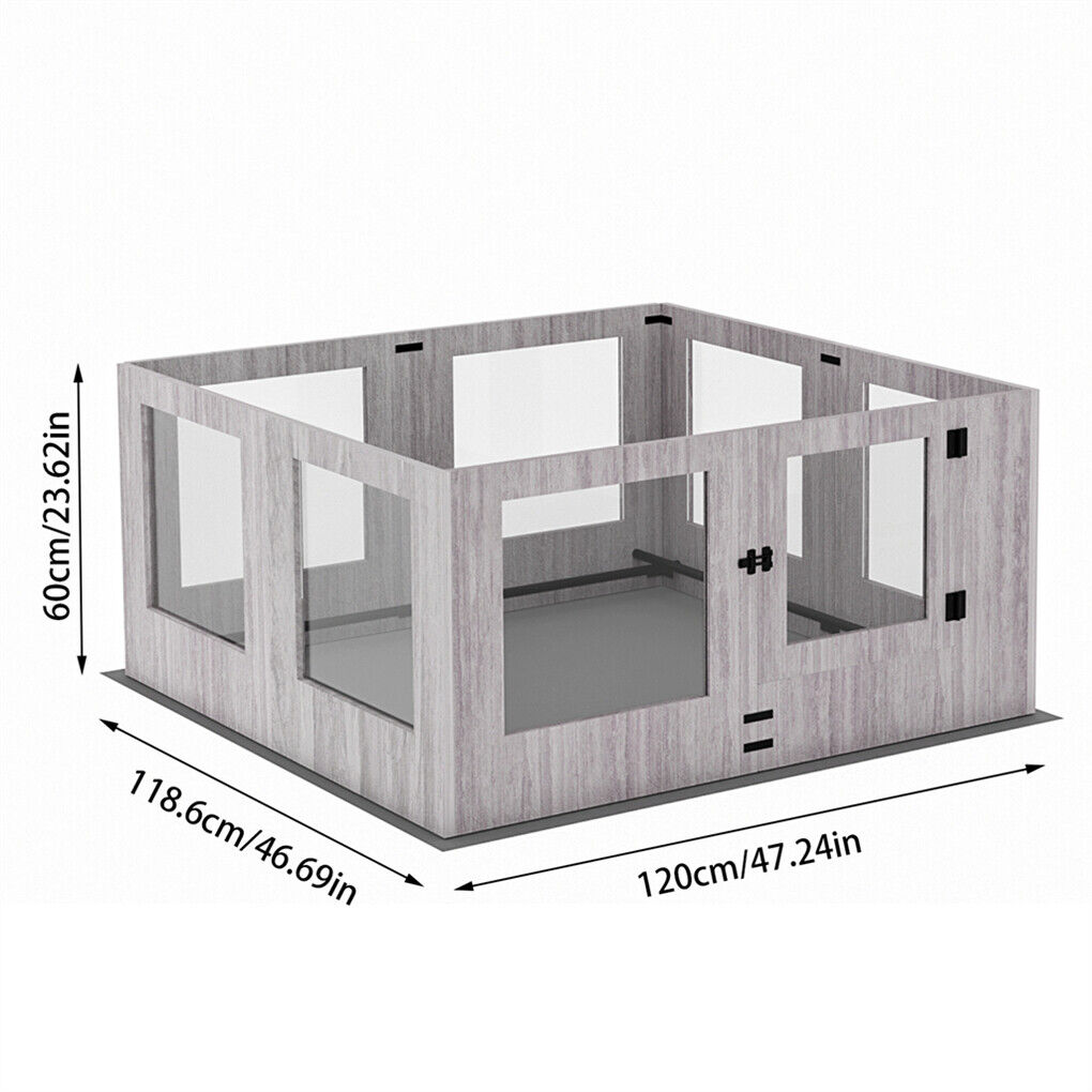 Dog Whelping Box 8 Panels Puppy Pen with Pad