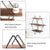 3-Tier Rustic Floating Wall Shelves Wood Display Books