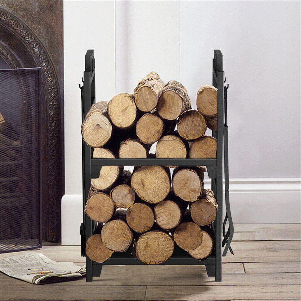 Iron Log Holder Indoor Heavy Duty Firewood Rack 180kg