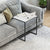 C Shape Sofa Side End Table Sintered Stone Black White