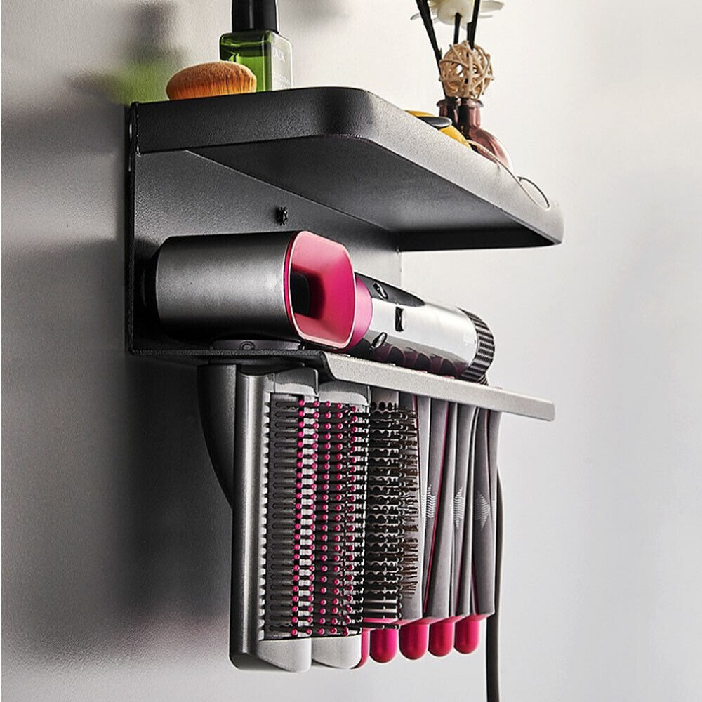 Black Space Aluminum Wall Mount Holder for Dyson Airwrap