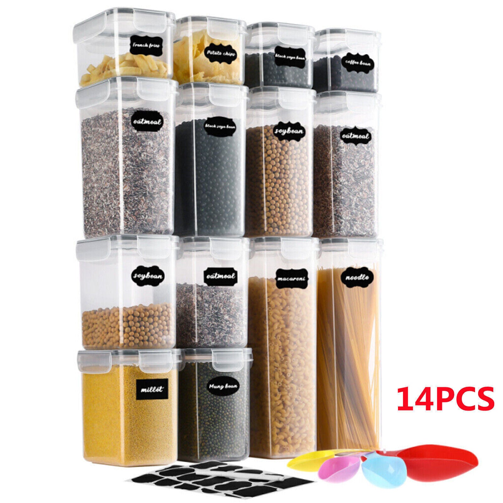 28-Piece Airtight Kitchen Pantry Storage Containers with Lids