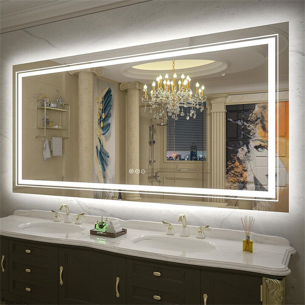 1400x700mm LED Bathroom Mirror RGB Anti-fog Aluminum