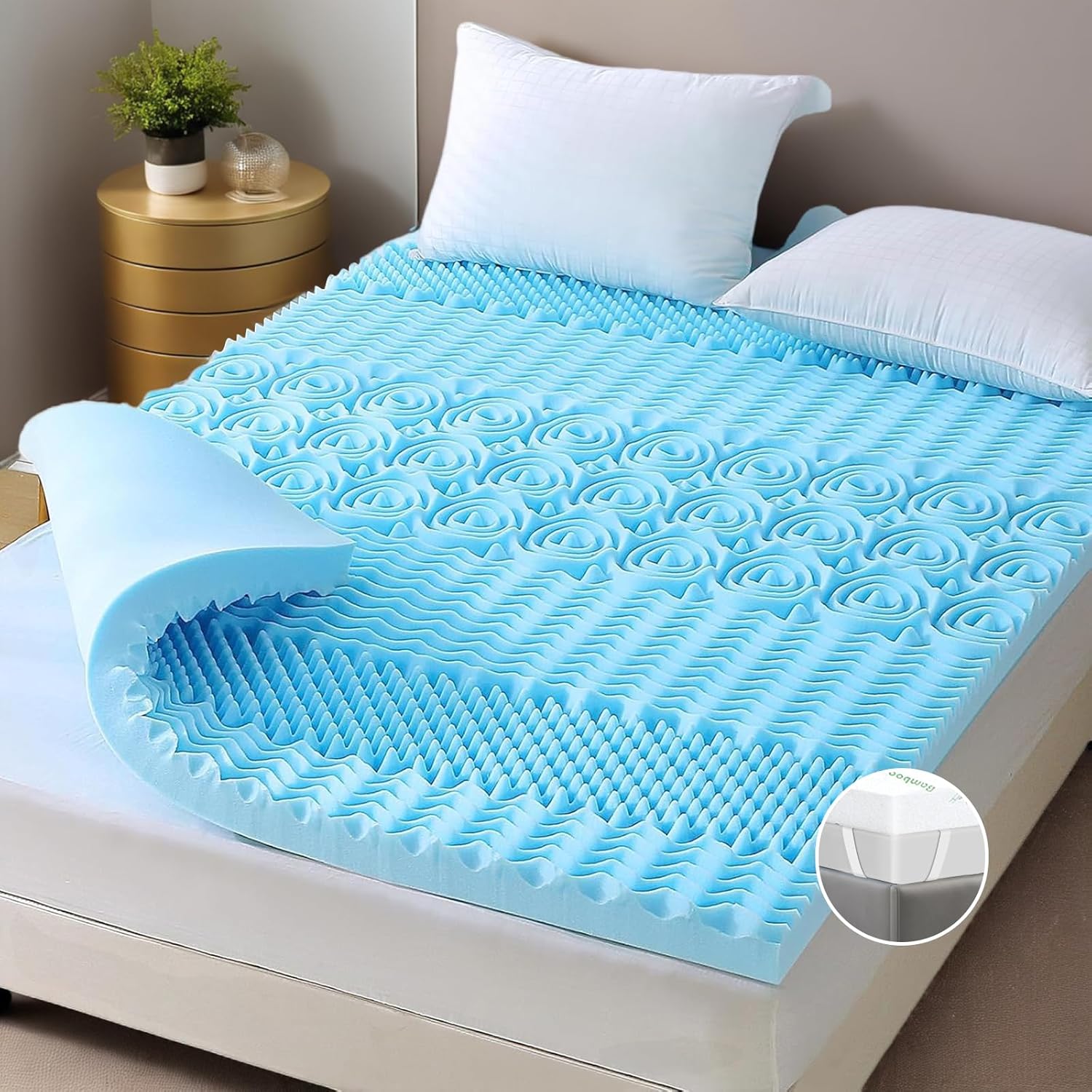 King Mattress Topper Memory Foam 7-Zone 8cm