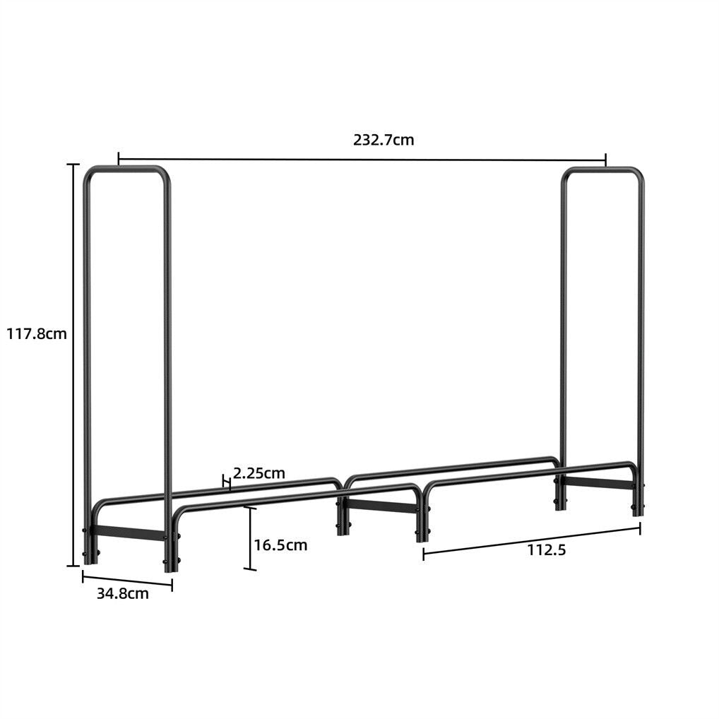 Metal Firewood Rack Log Storage Holder Heavy Duty
