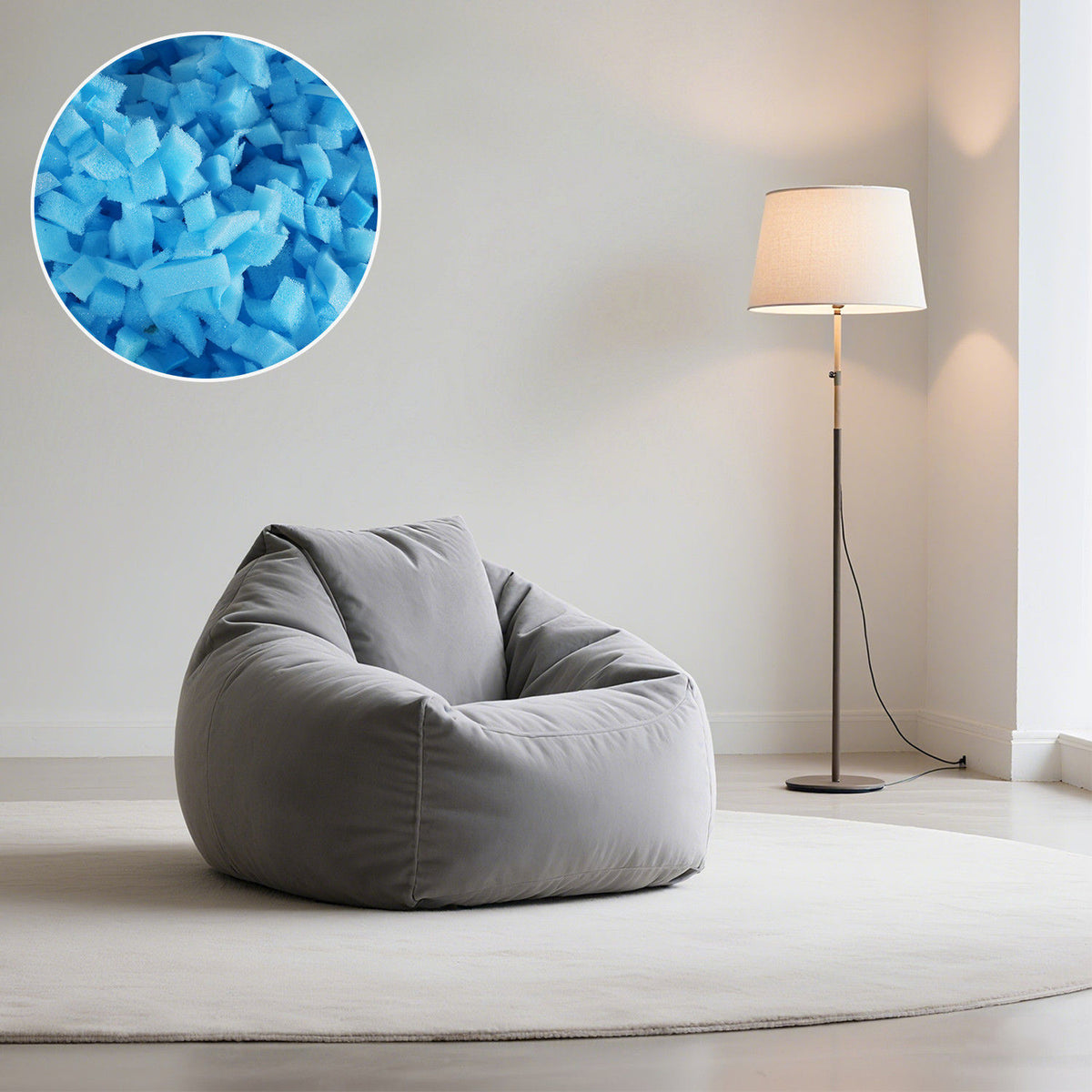 Shredded Memory Foam Fill for DIY Square Cushions, Dog Beds 9KG