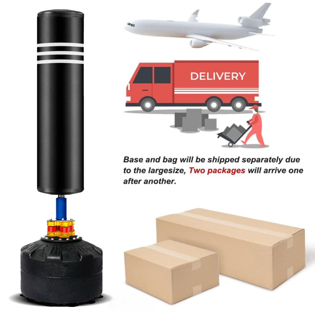 Punching Bag Stand for Adults & Kids - Boxing Training Speed Kick 175cm