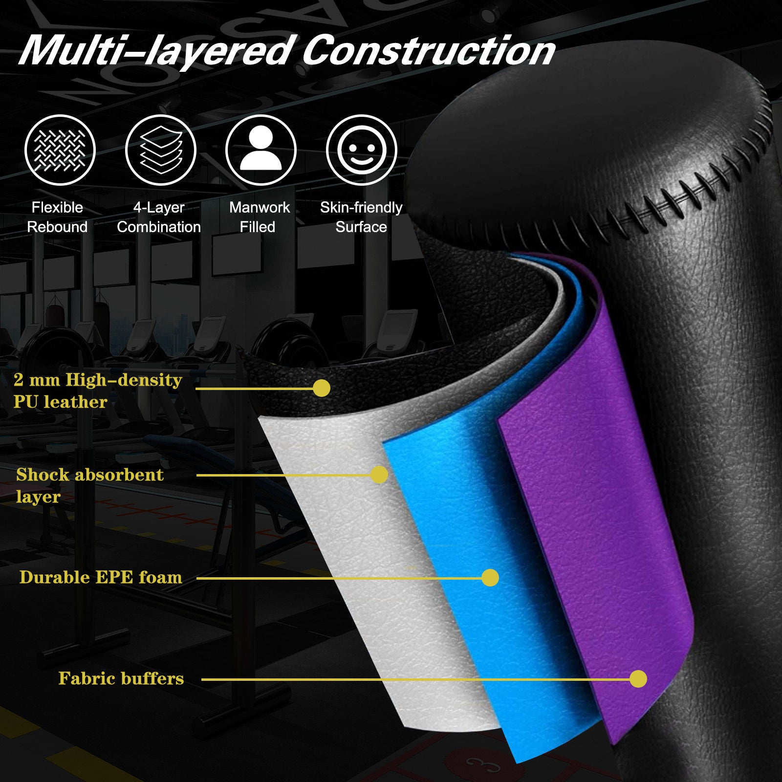 Standing Boxing Bag Punch Training for Adults Kids 170cm