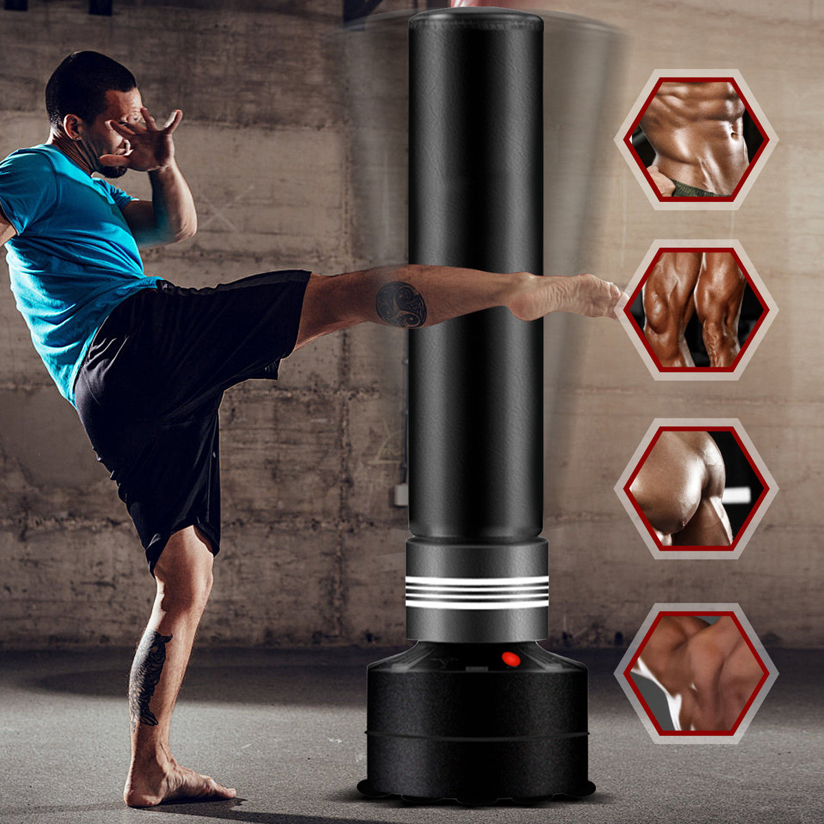 Standing Boxing Bag Punch Training for Adults Kids 170cm