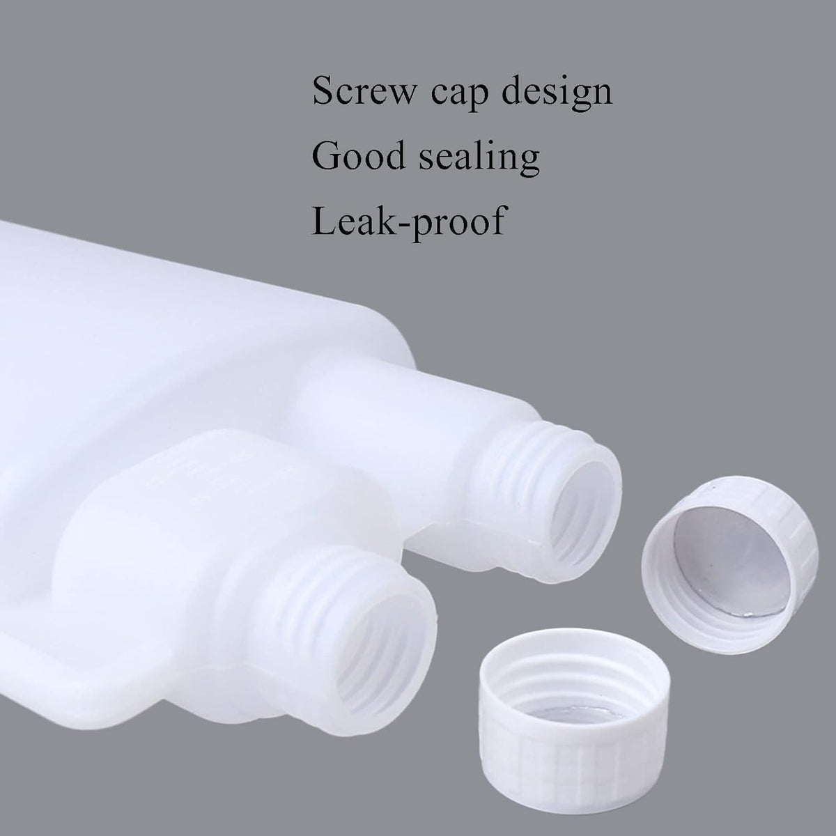10-Pack 500ml Plastic Twin Chamber Bottles with Tamper Evident Caps