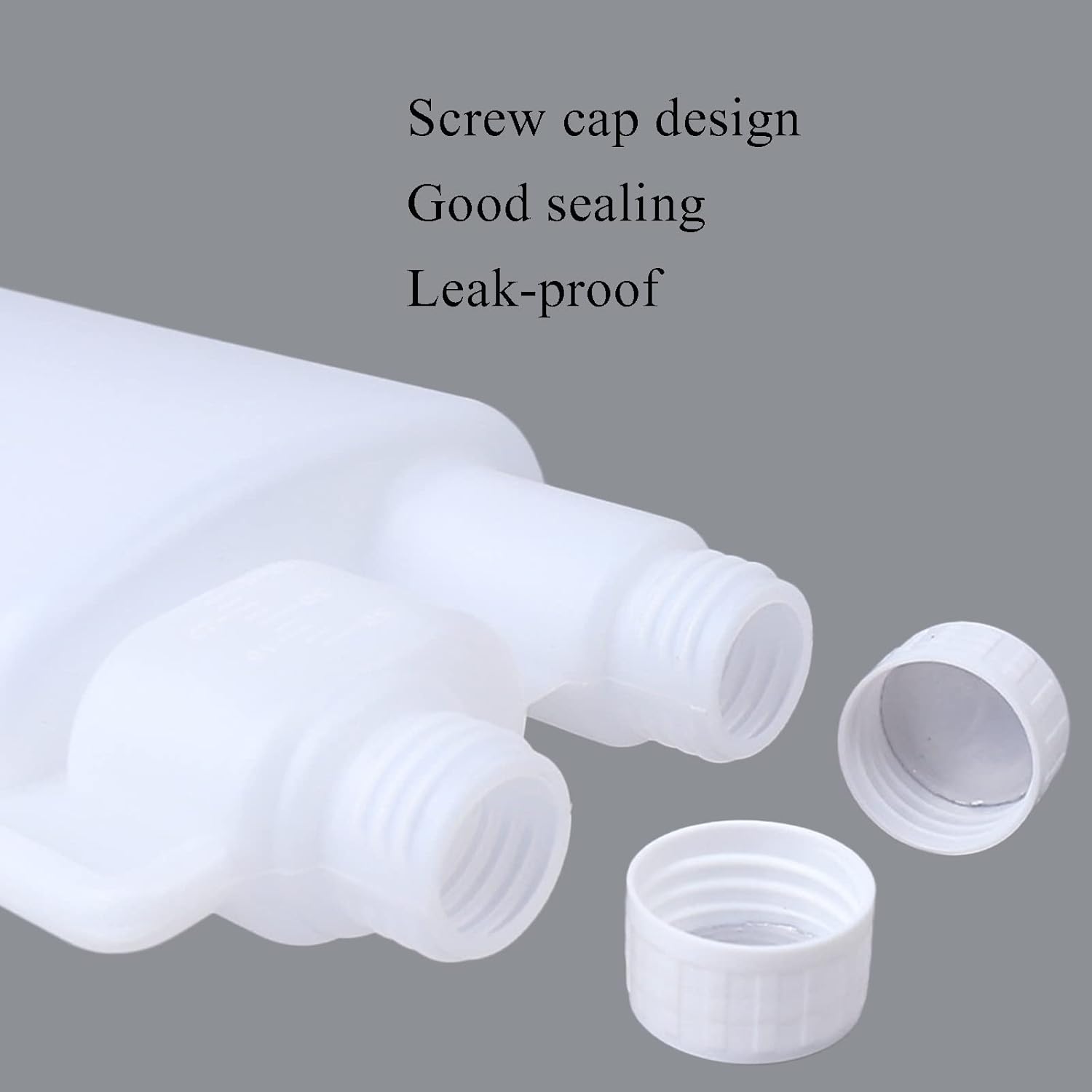 10-Pack 500ml Plastic Twin Chamber Bottles with Tamper Evident Caps