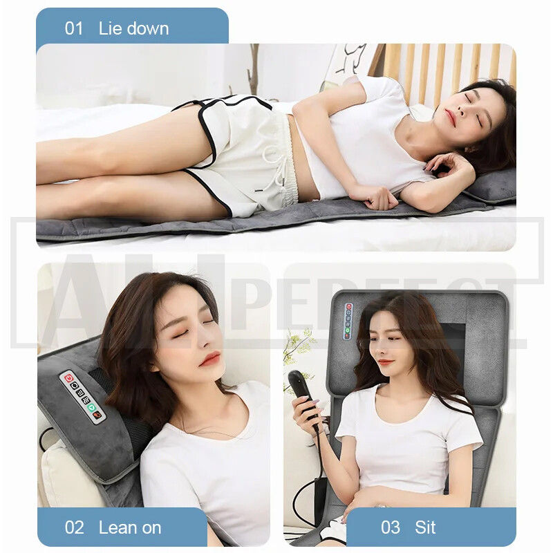 Electric Full Body Massage Mat 10 Motors Heated 45cm Width
