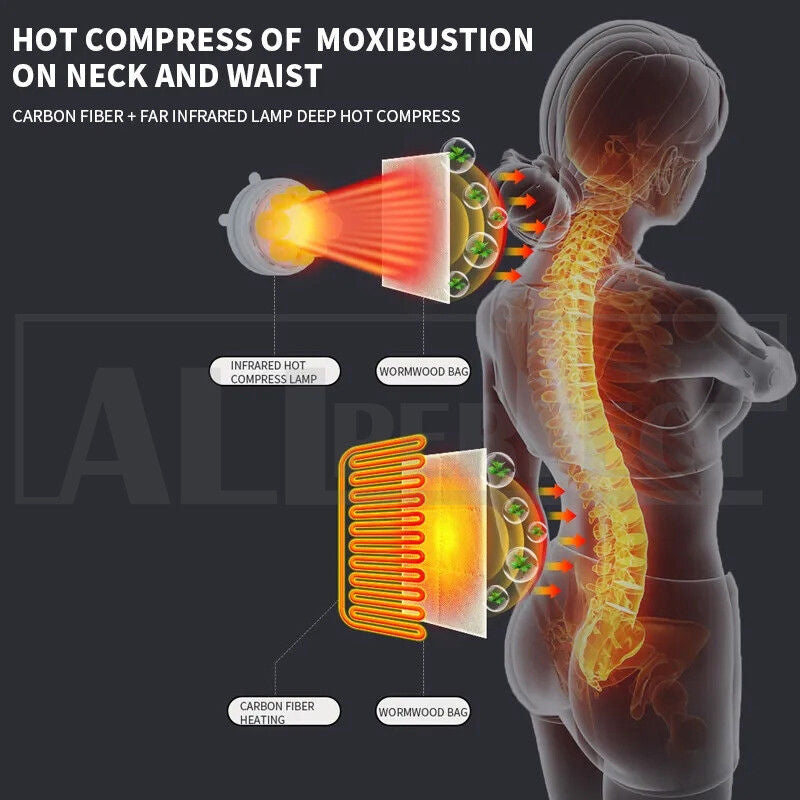Electric Full Body Massage Mat 10 Motors Heated 45cm Width
