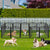 XL Metal Dog Playpen Indoor Fence with Waterproof Pad