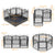XL Metal Dog Playpen Indoor Fence with Waterproof Pad
