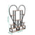 6 Tier Corner Plant Stand Metal & MDF Ladder Shelf Rack