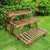 Pine Wood 3pcs Plant Stand Ladder Garden Flower Display
