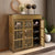 Wooden Shoe Rack XL 4 Tier 3 Doors Drawers Shelves Cabinet Organizer