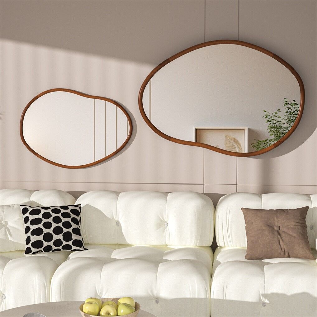Large Art Deco Asymmetrical Wall Mirror 74.3x110cm