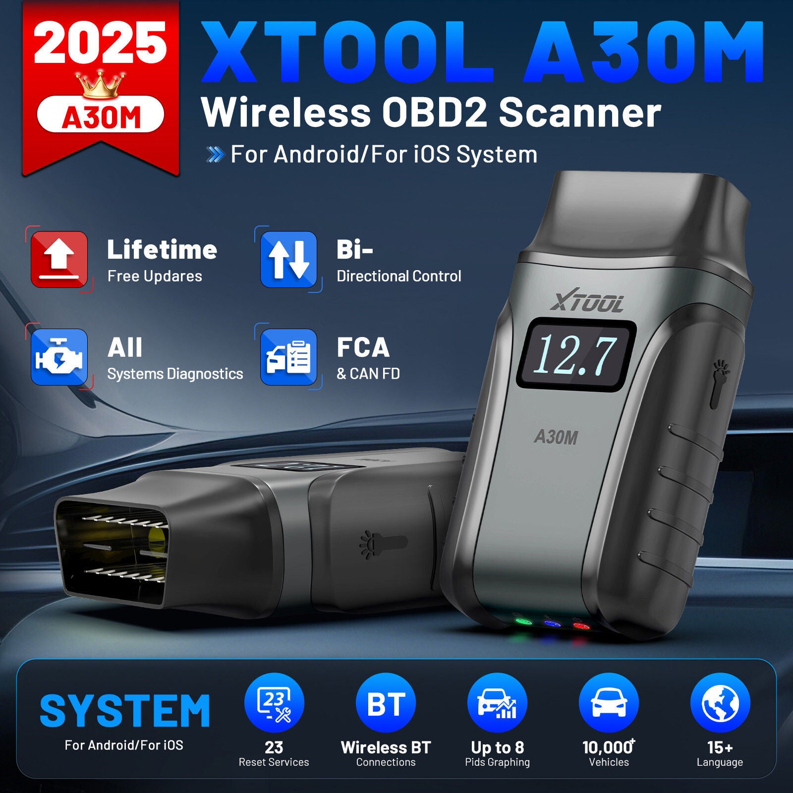 2025 A30M Bluetooth Diagnostic Scanner Global Version