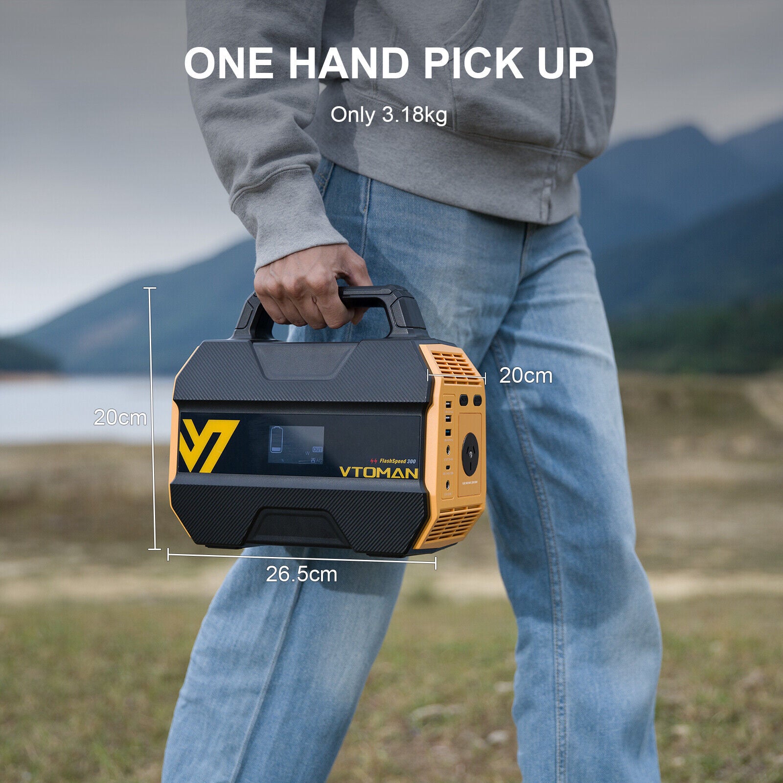 FlashSpeed 300 Solar Power Station 600W AC/DC for Camping AU