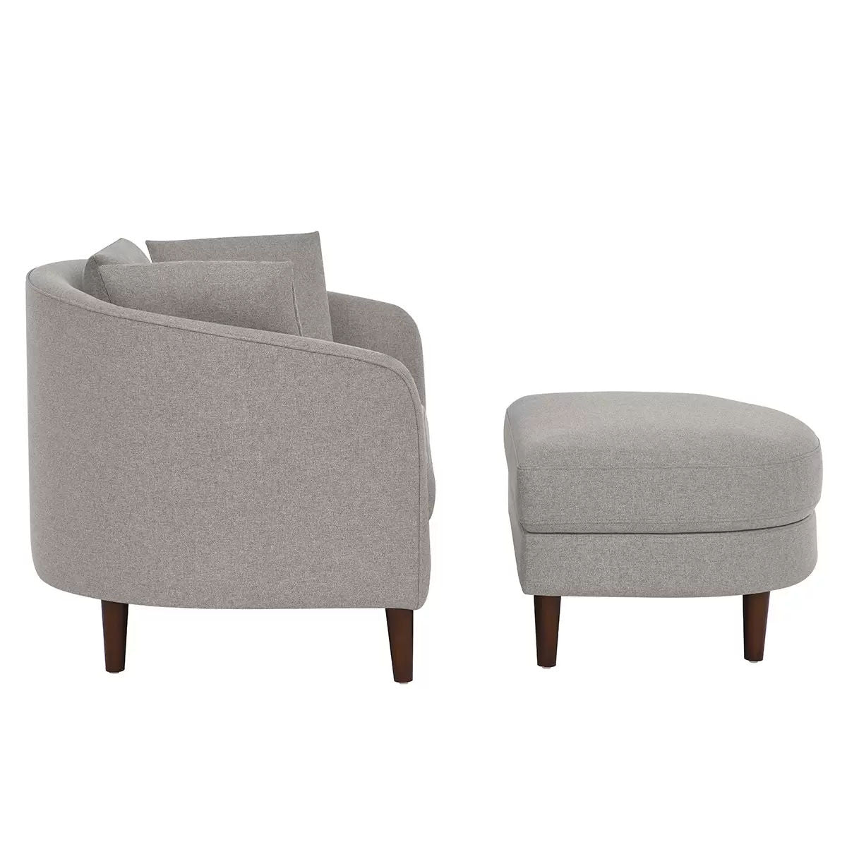 Accent Chair with Storage Ottoman