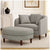 Accent Chair with Storage Ottoman
