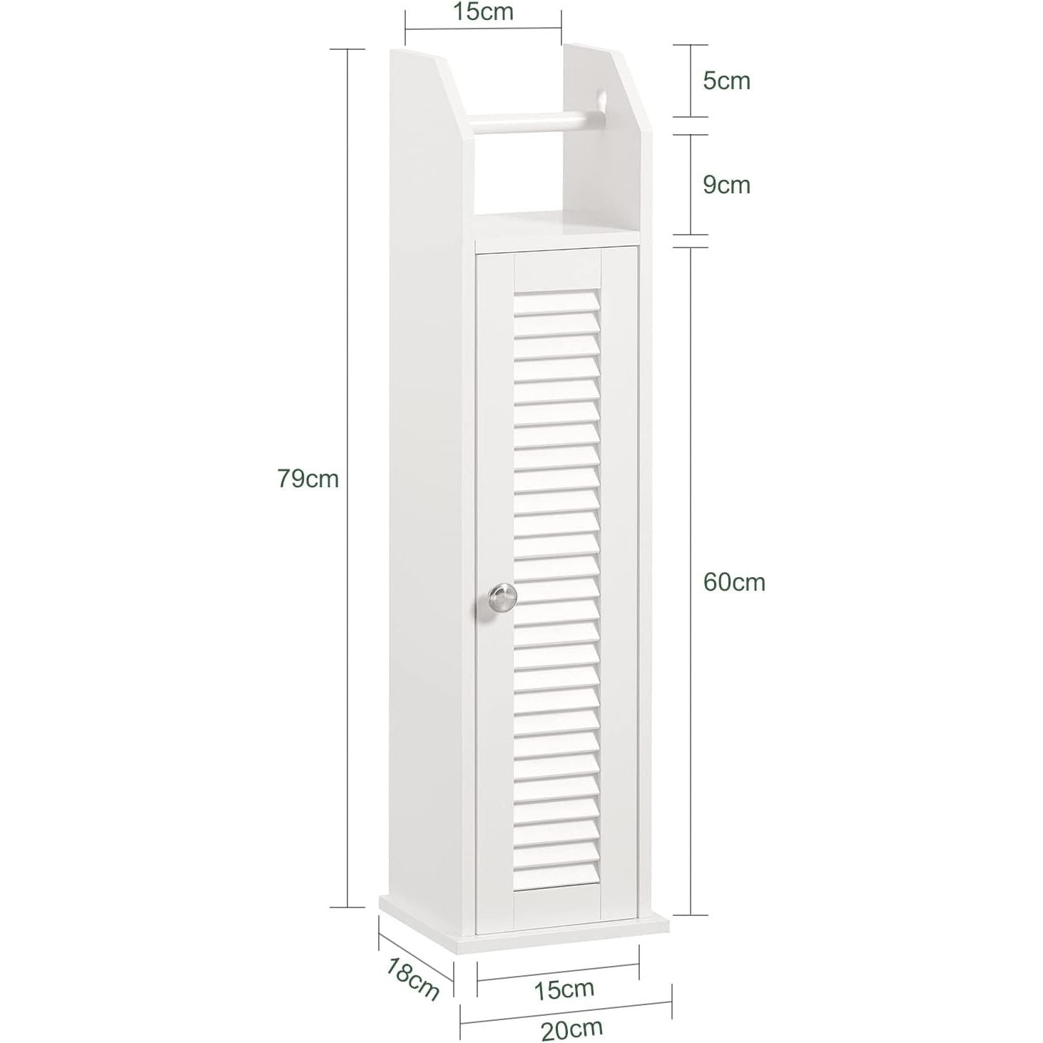 Wooden Bathroom Storage Cabinet, White