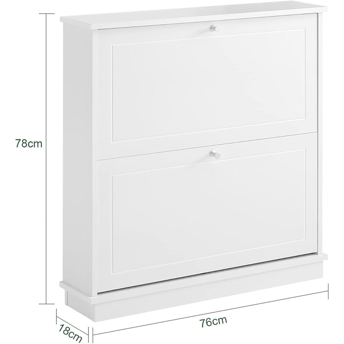 2 Drawer Shoe Cabinet Storage Unit